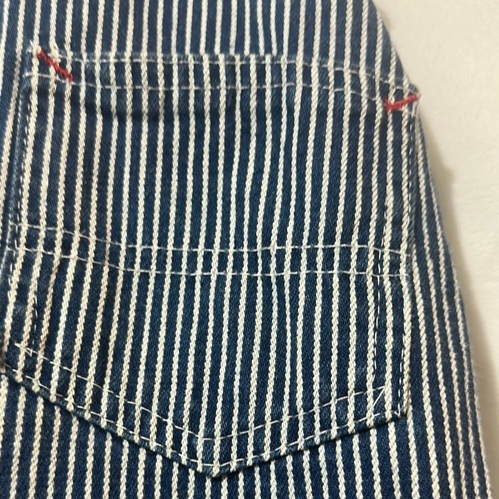 Blue Denim Overalls with Adjustable Straps and Bib Front